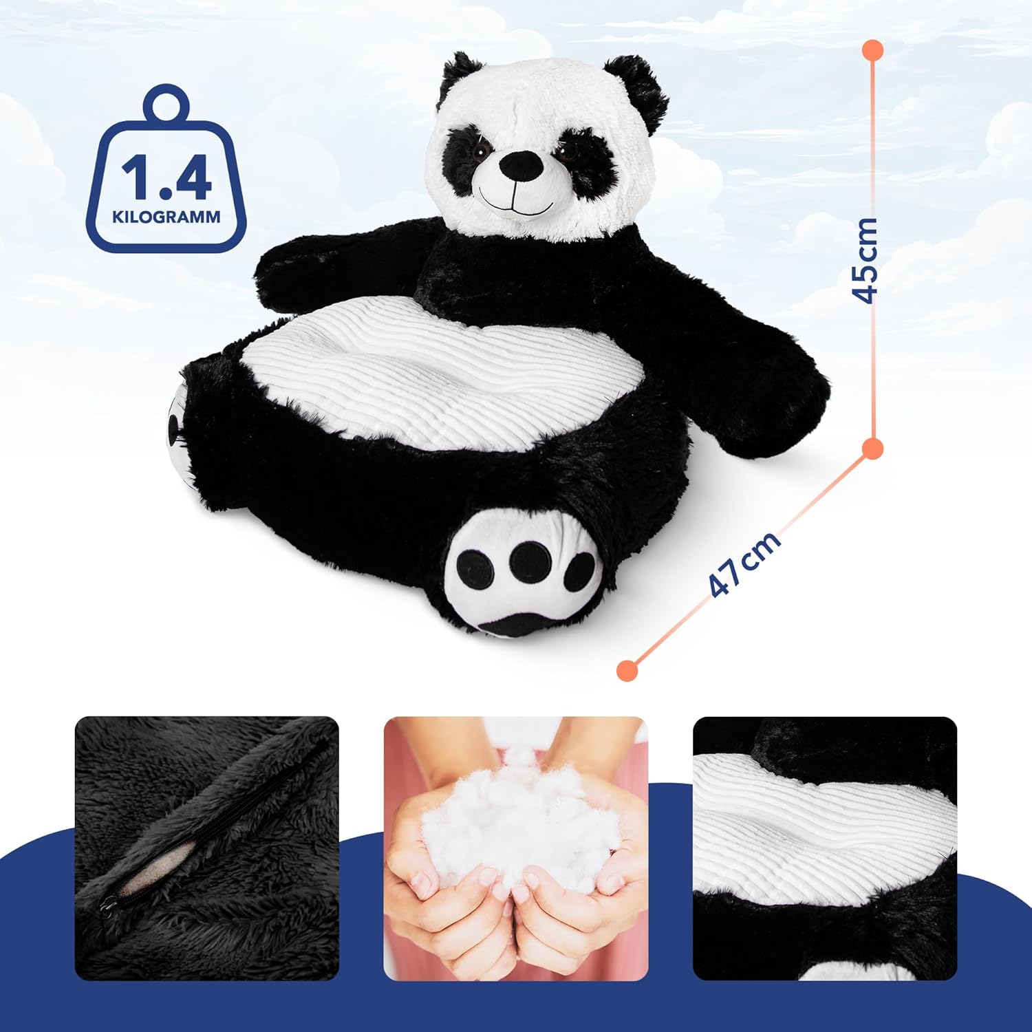 Pliušinis sėdmaišis vaikams