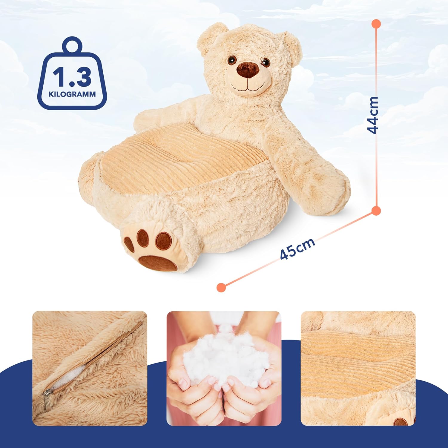 Pliušinis sėdmaišis vaikams