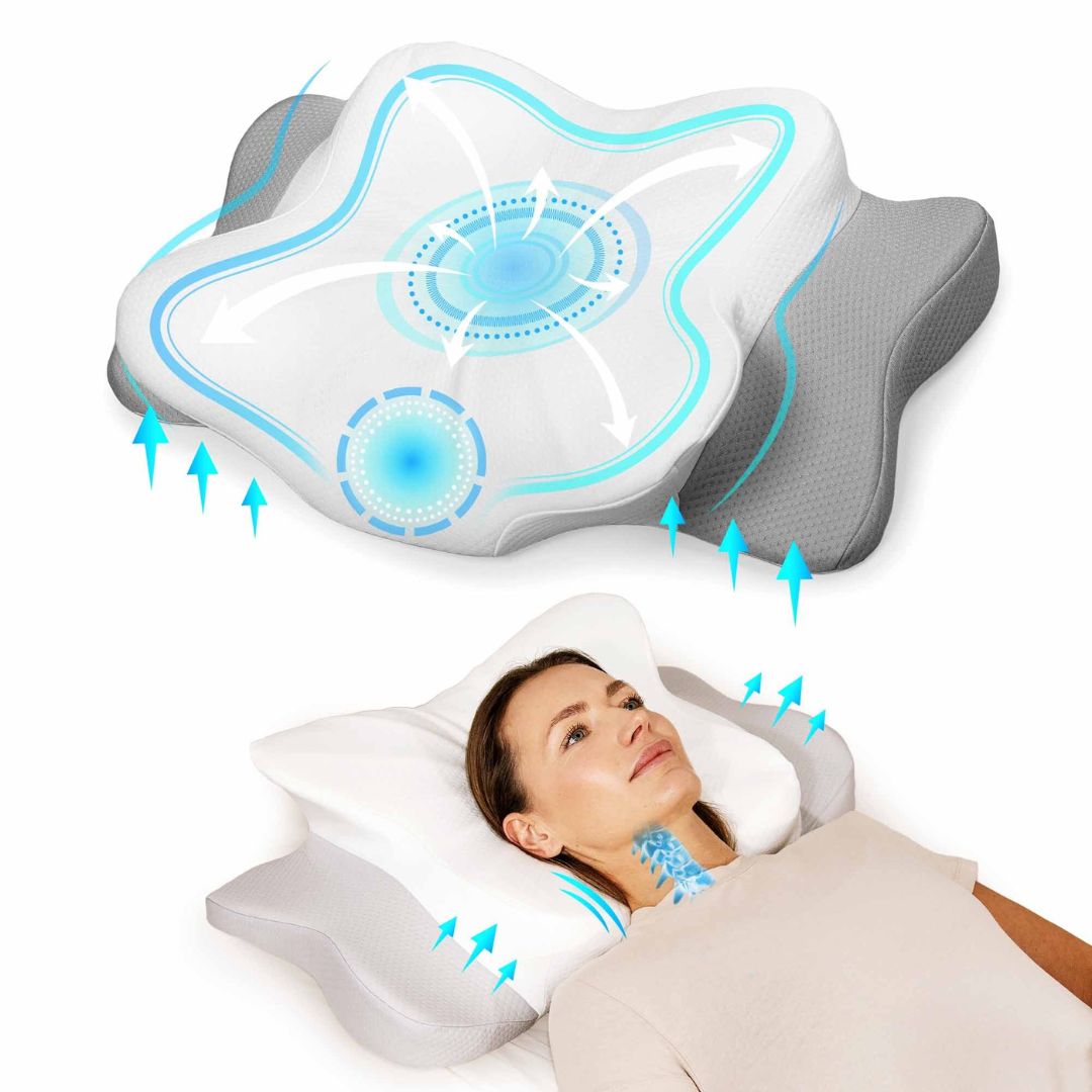 Viskoelastinė drugelio formos pagalvė