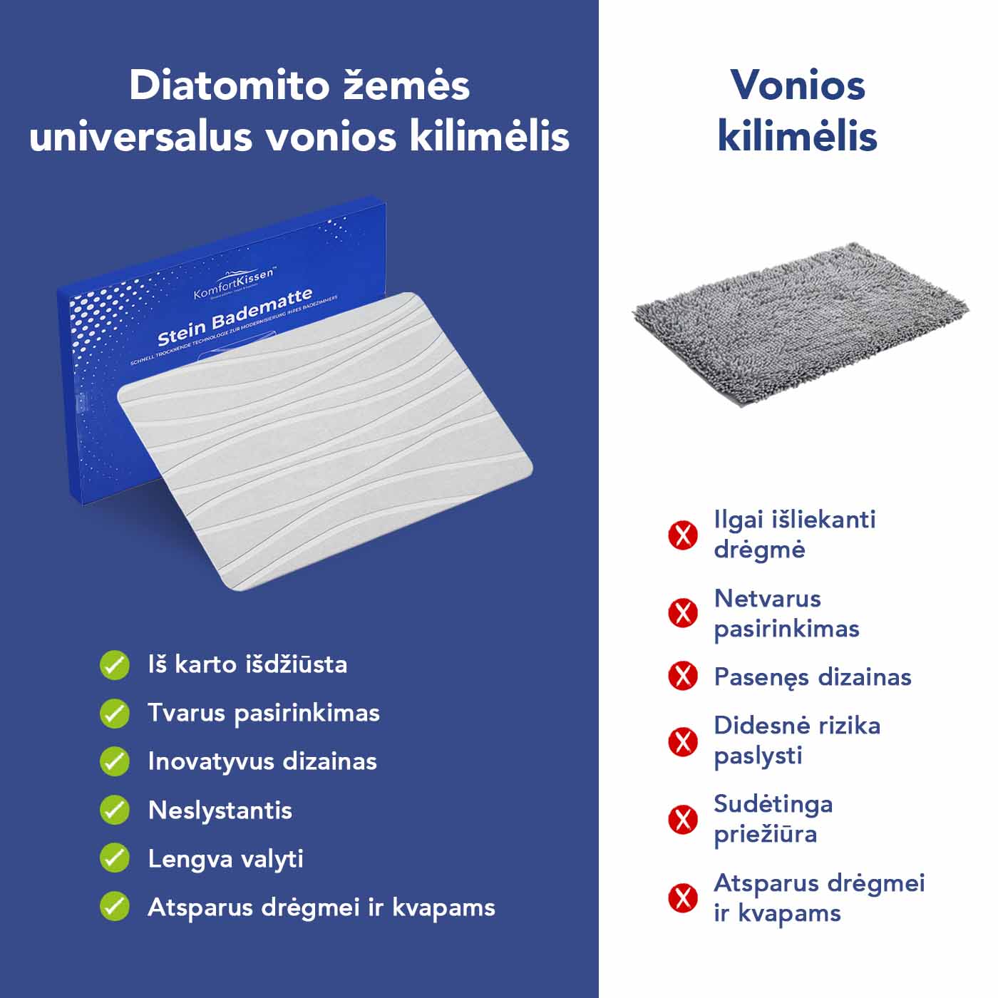 Diatomitinės žemės kilimėlis