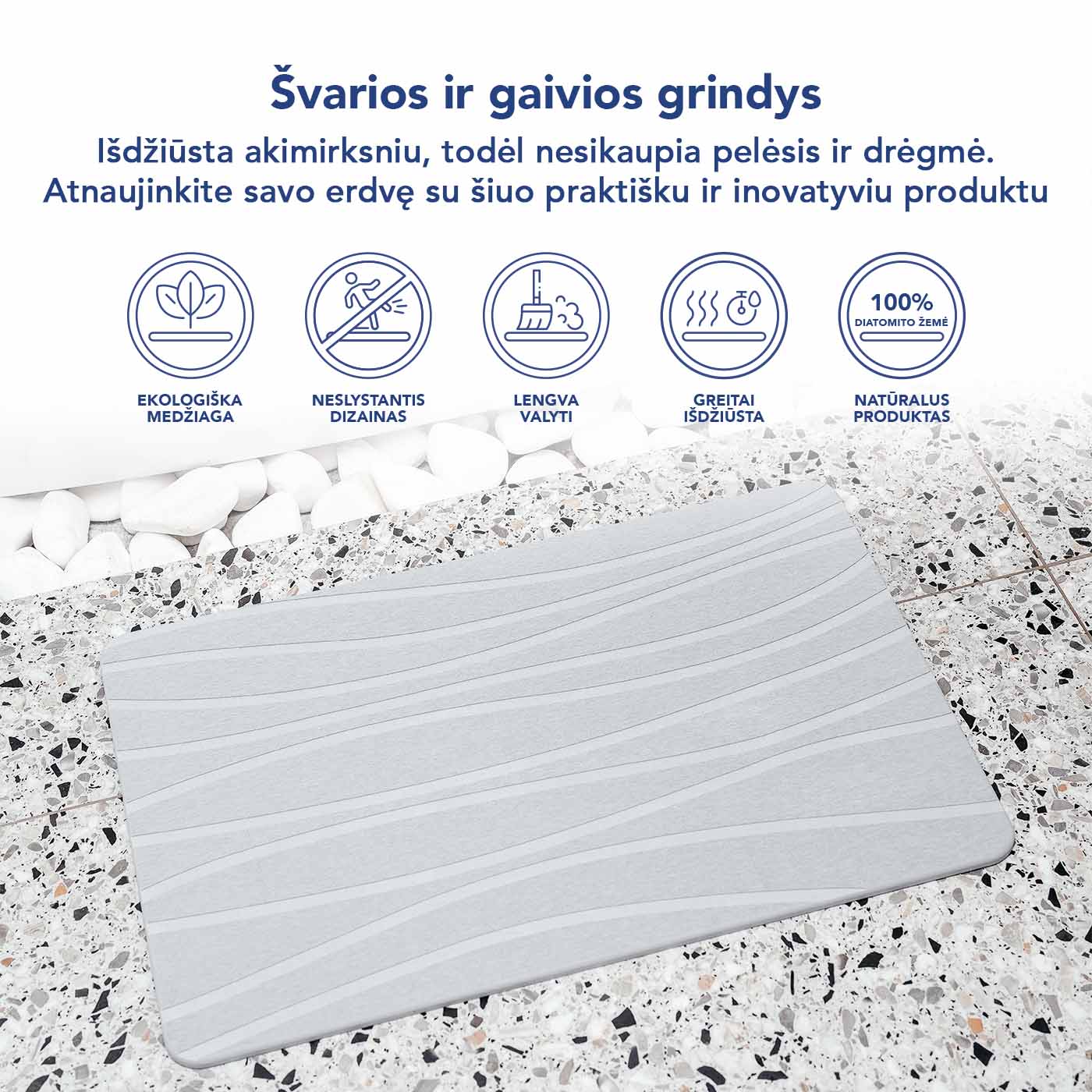 Diatomitinės žemės kilimėlis