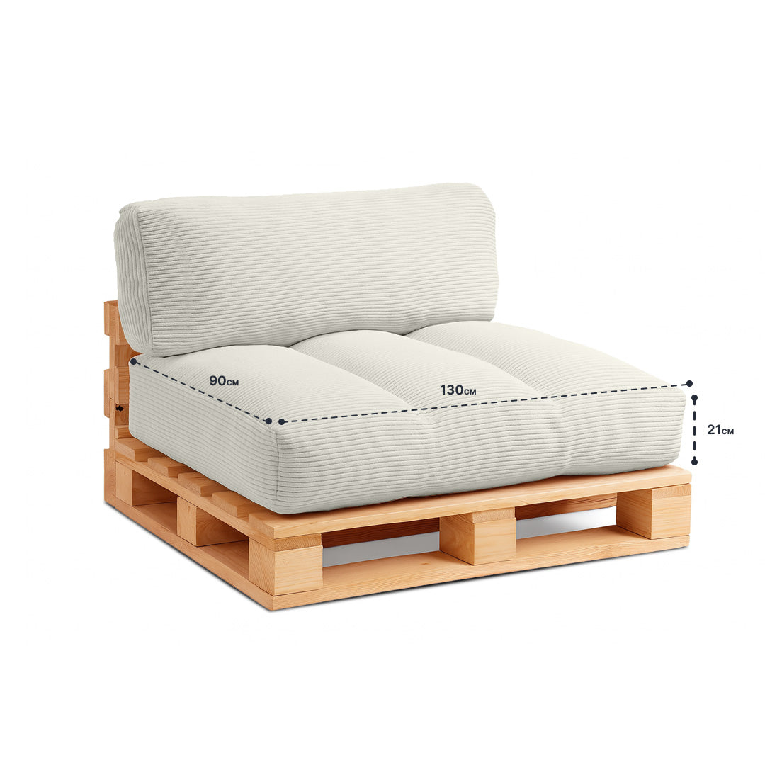 Palečių pagalvių komplektas – kreminės spalvos veliūras (velvetas)